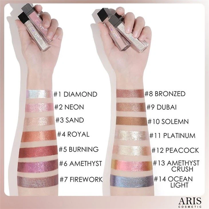 Shimmer Metallic Eyeshadow Liquid Long Lasting Effect Waterproof Shiny Eyeshadow Pencil Eye Makeup